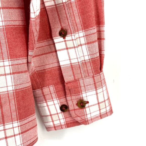Southern Tide Milton Plaid Intercoastal Flannel Shirt Size Small Mineral Red - Picture 4 of 6